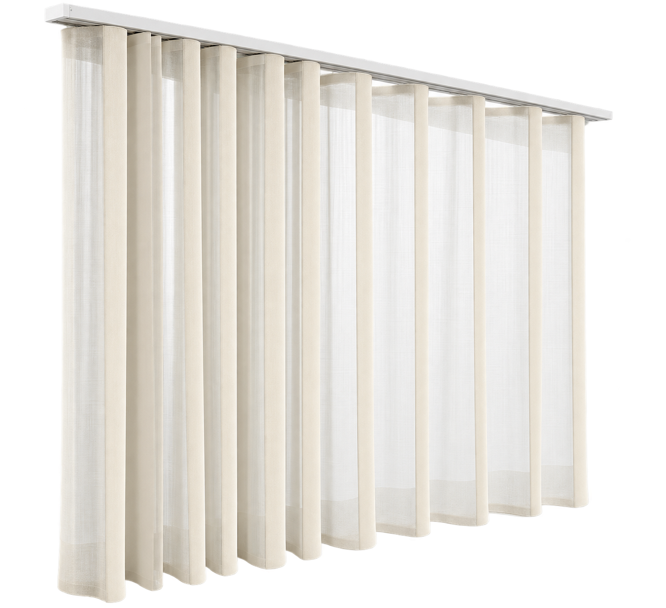 Angled Dream Shades product render with flowing sheer panels