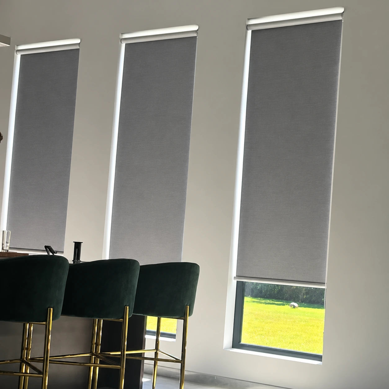 Three tall, narrow windows